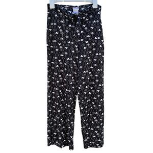 VTG Disney Y2K Mickey Mouse Print Sheer Tie Waist Wide Leg Cover-Up Swim Pants 8